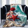 1pc Starfish Printing Lightweight Flannel Blanket, Comfortable and Warm Blanket, for Camping Sofa Bed and Couch Office, Suitable for Gift Bla