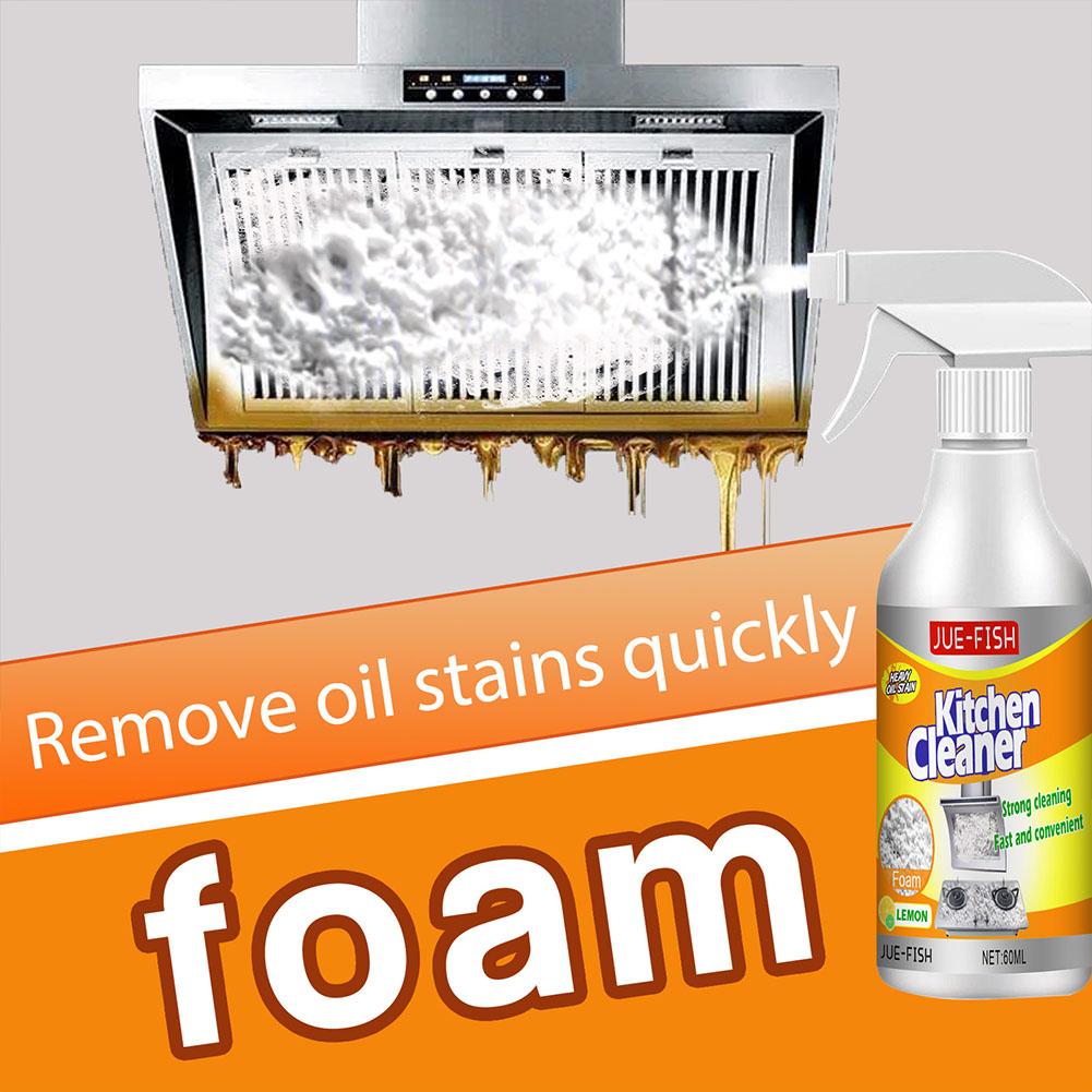 60ml Foam Cleaner Kitchen Grease Cleaner Stain Remover Cleaner Spray Magic Kitchen Degreaser Products Kitchenware Degreaser