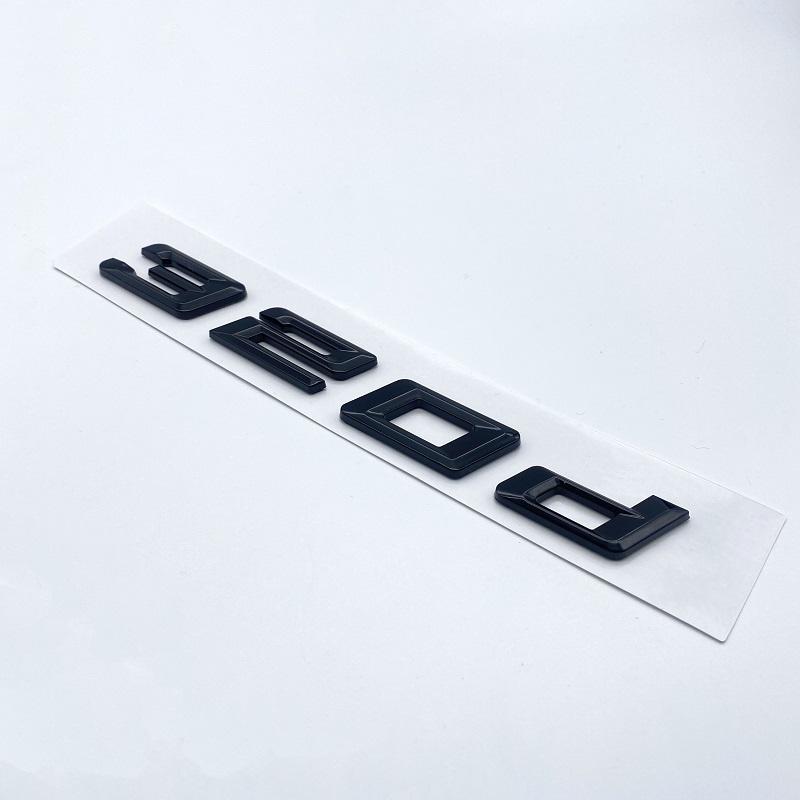 Nová čísla písma Písmena 316d 318d 320d 325d 328d 330d 335d Emblém GT ABS pro BMW řady 3 E90 E46 F30 Logo kufru auta