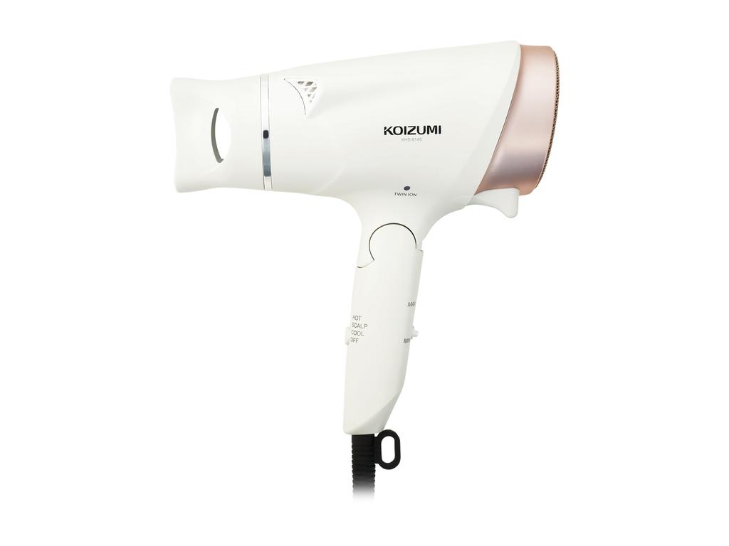 Koizumi Haartrockner, großes Luftvolumen, Kopfhautfunktion, Freisprechfunktion, negative Ionen, weiß, KHD-9140/W