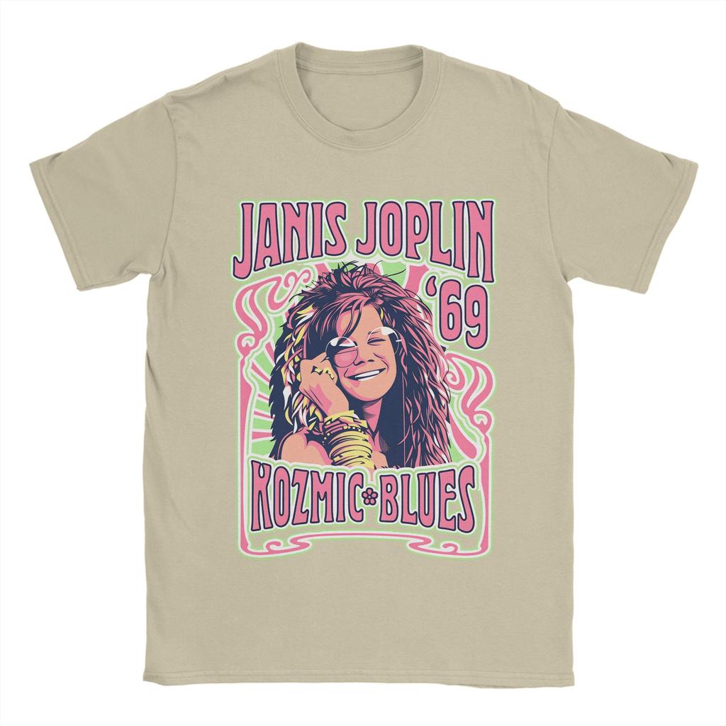 Summer Janis Joplin Live In Concert Fashion TShirts  Cotton Tee Shirt for Couple Y2K Classic Plus Size Short Sleeve Top Tees