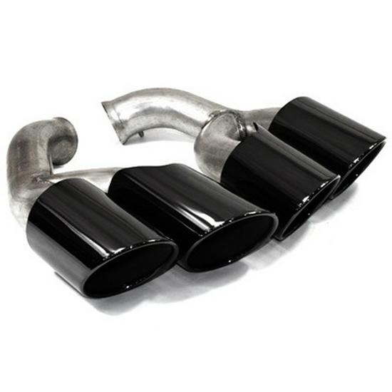 Porsche Cayenne GTS Black Quad Tailpipe Trim (11-24 Years)