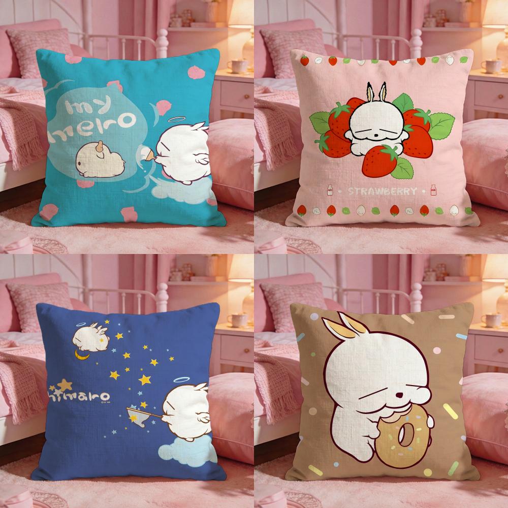MMASHIMAROs Cute Cartoon Cushion Cover Premium Comfort Reversible Pillow Cove Two In One Design For Any Room Car Interior