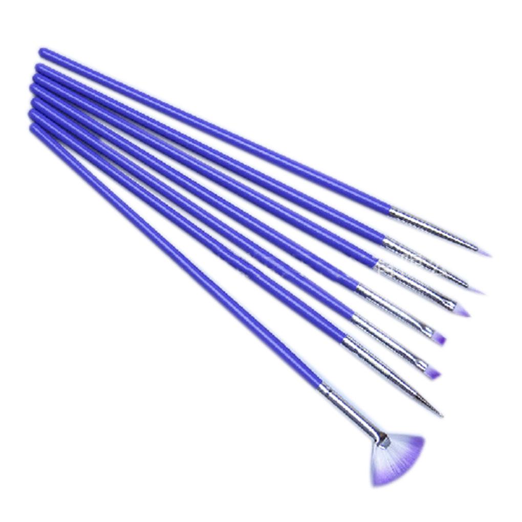 

7Pcs/set Professional Nail Art Brush Set for Manicure Rhinestone Acrylic Paint Brushes Kit UV Gel Polish Nails Pen