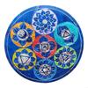 KX4B Soapstone Lotus Incense Holder Round Incense Plate Base for Creative Ornam