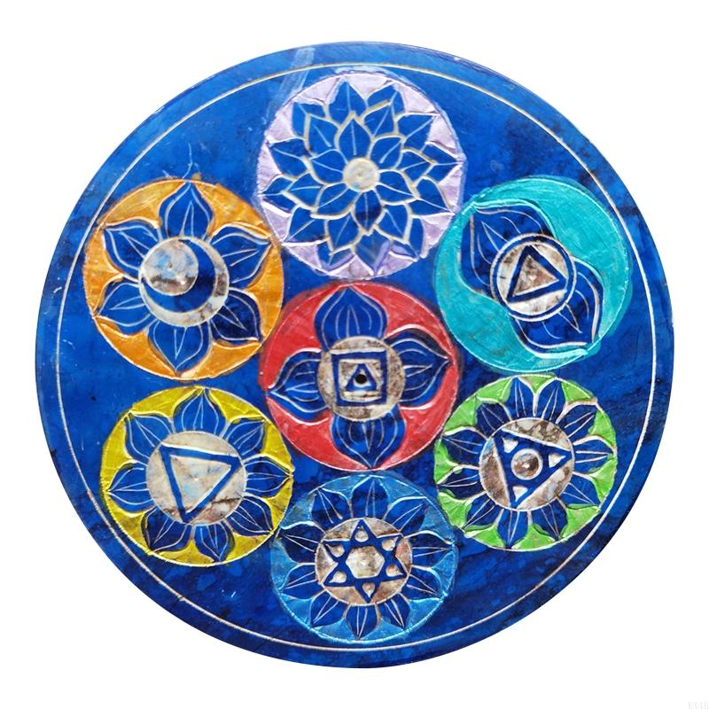 

KX4B Soapstone Lotus Incense Holder Round Incense Plate Base for Creative Ornam China Mainland