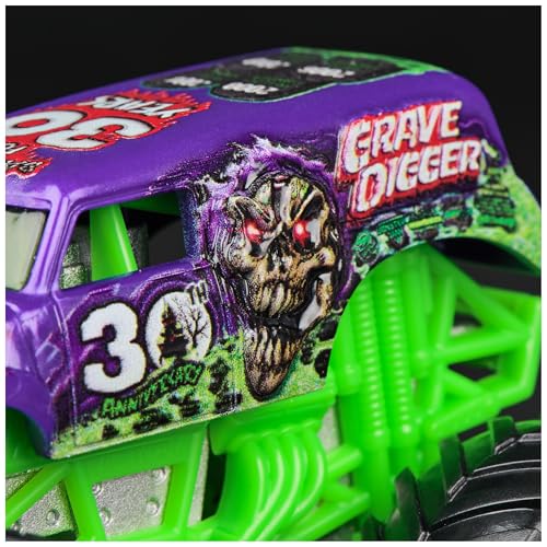 Monster Jam, Caminhão Monstro Oficial Grave Digger, Veículo Die-Cast, 1:Escala 64, Brinquedo Infantil para Meninos a partir de 3 anos