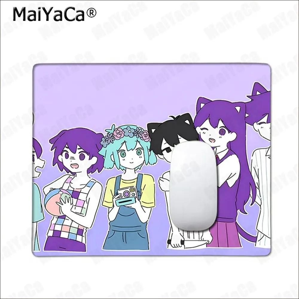 OMOCAT Omori Pattern  Mousepad Rubber Small Thickened Mouse Pad Gaming Keyboard  Office Supplies Room Decor for PC Mouse Carpet