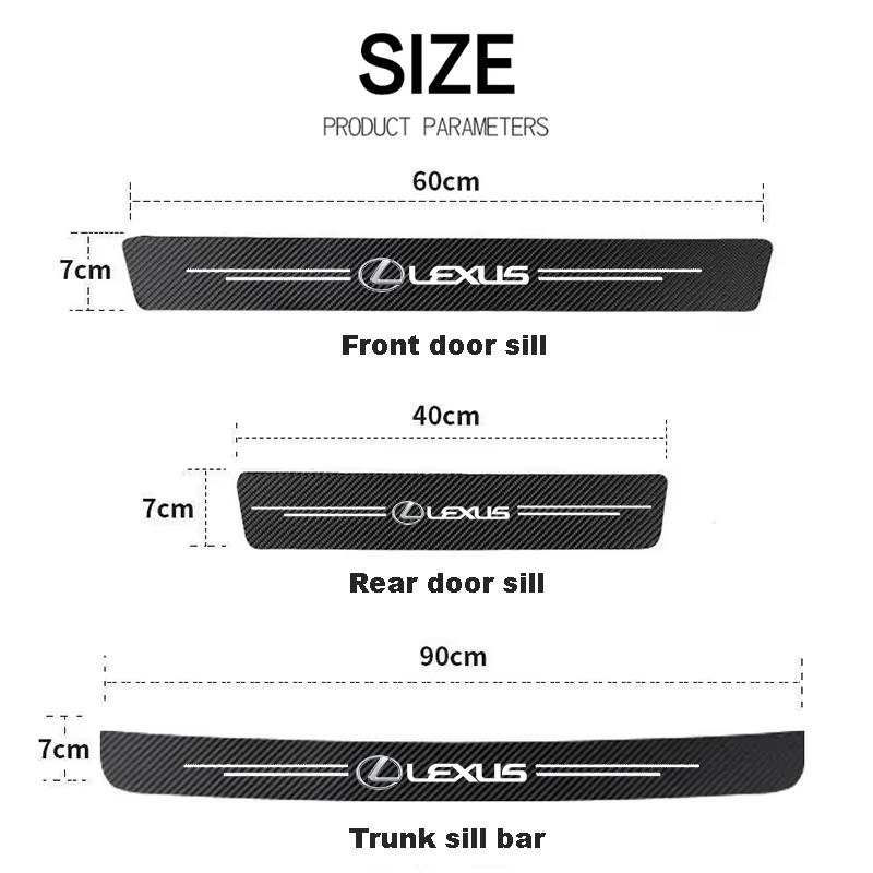 Car Threshold Strip Anti Stepping Leather Protective Sticker For Lexus F SPORT GS GX IS LS LX CT LC RC LBX NX RX 350h 450h ES UX