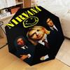 1PC Nirvana Automatic Folding Umbrella 8-Rib Travel Umbrella with Auto Portable Case, Ideal Gift for Birthdays