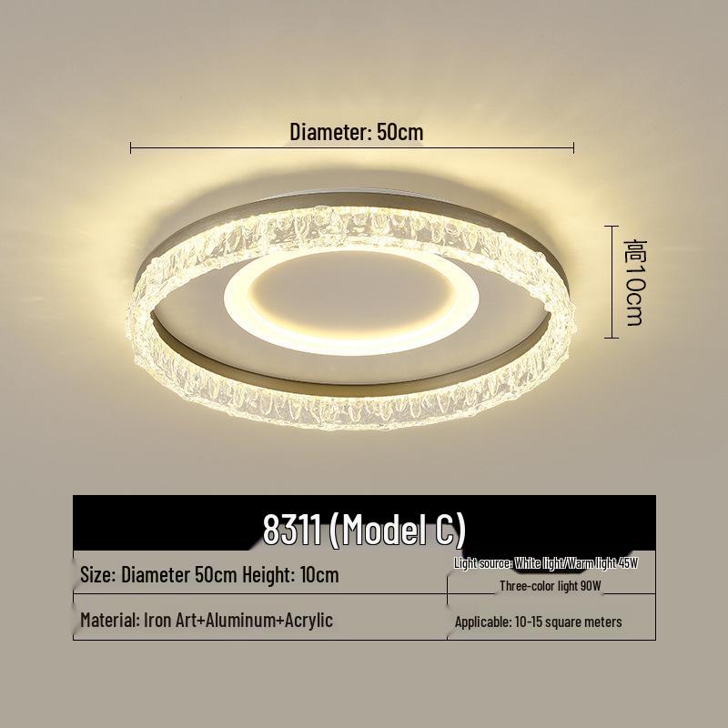 2025 Современный итальянский минималистичный хрустальный потолочный светильник для главной спальни