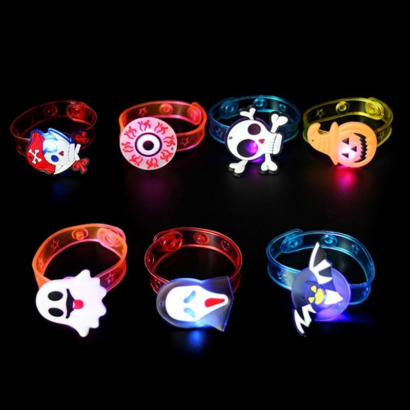 Halloween Led Light Up Bracelets With Cute Cartoon Designs Perfect For Halloween Party Trick Or Treat Favors Gifts