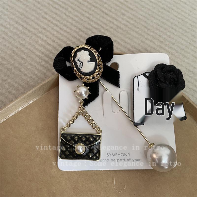 Vintage Distressed Brooch Set: Coco Style Corsage Pin Collection