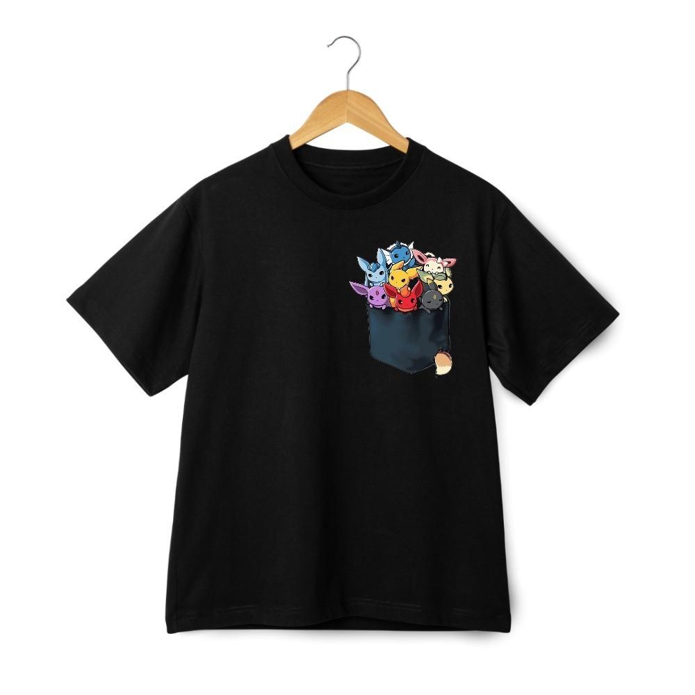 

Футболка с графикой мороженого и стартовыми покемонами - Ретро аниме уличная футболка M
