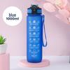 Gradient Color 1L Sports Water Bottle with Straw - Large Capacity Outdoor Plastic Space Cup