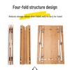 ZISIZ Bamboo Top Height-Adjustable Outdoor Folding Camping Table