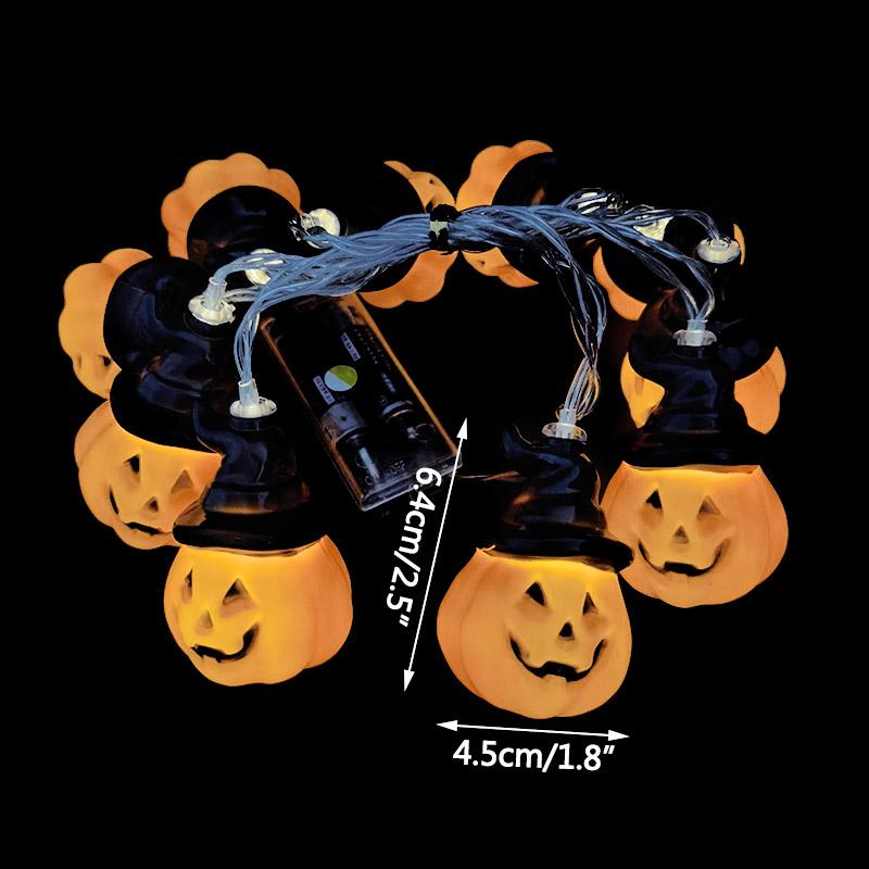 1.5M 10LED Halloween Decorations Light Pumpkin Ghost Skull String Lights for Home Outdoor Indoor Halloween Festival Party Decor