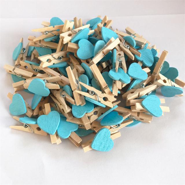 Neue 50 teile/satz Holz Clips Liebe Herz Pegs Wäscheklammer Nette Hochzeit Dekoration Handwerk Pegs Wäscheklammer