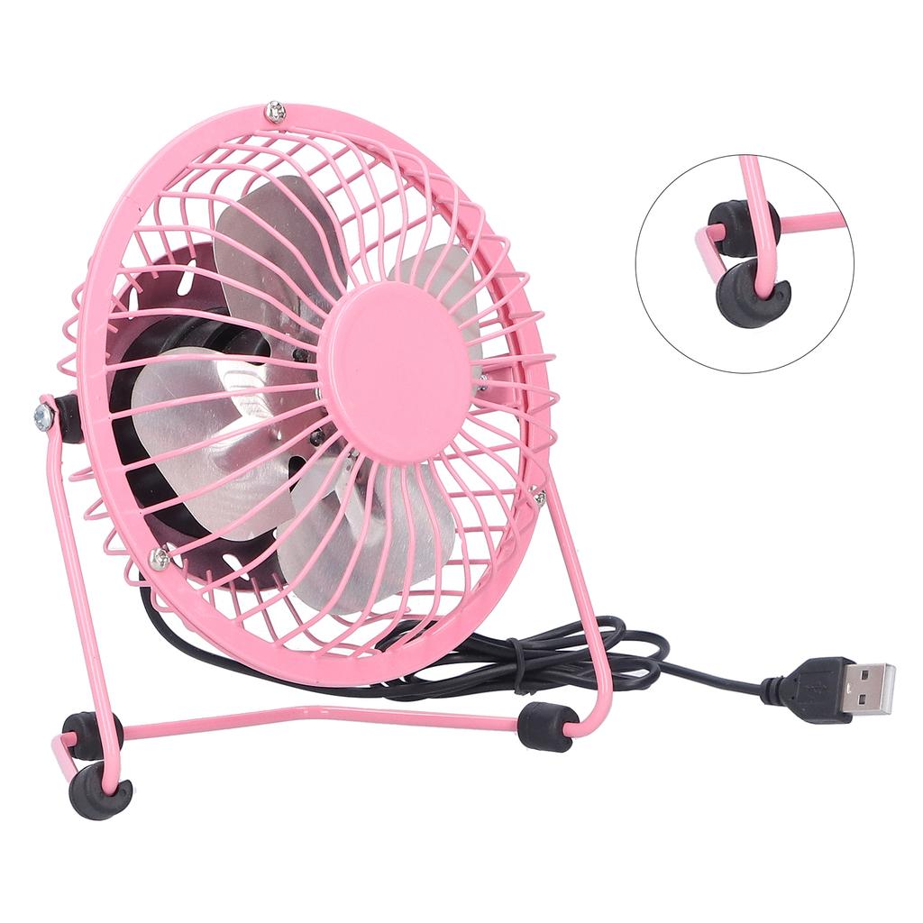 Fan USB Portable Silent Aluminum Blade   Desk Desktop Iron Crafts Fans