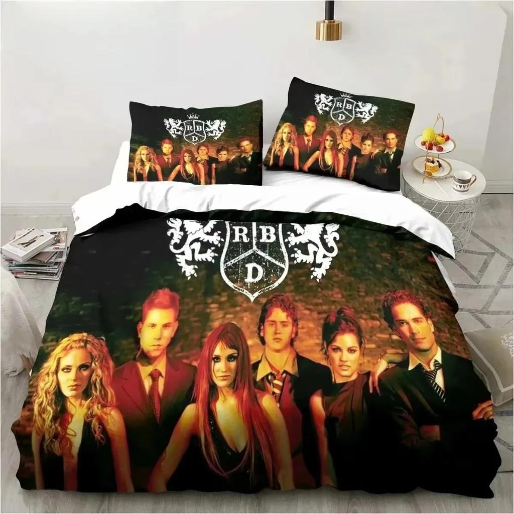 3D Print Music Band RBD Bedding Set Duvet Cover Comforter Bed Set Quilt Cover Pillowcase,King Queen Twin Size Boys Girls Adult