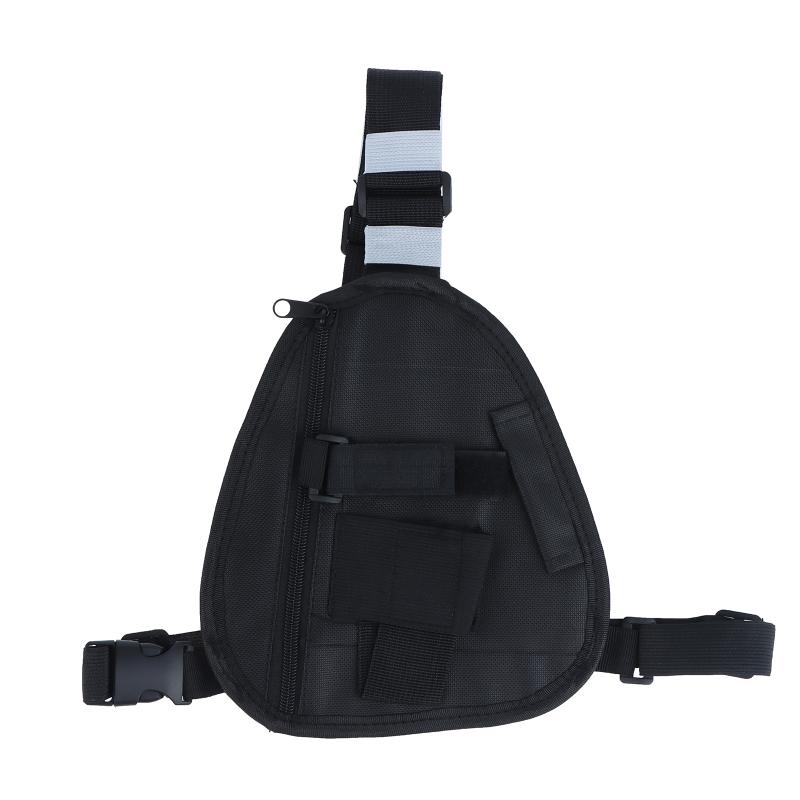 Triangle Chest Sling Bag Multifunction Walkie Talkie Storage Crossbody Bag Adjustable Strap For Outdoor Cycling Daily Use