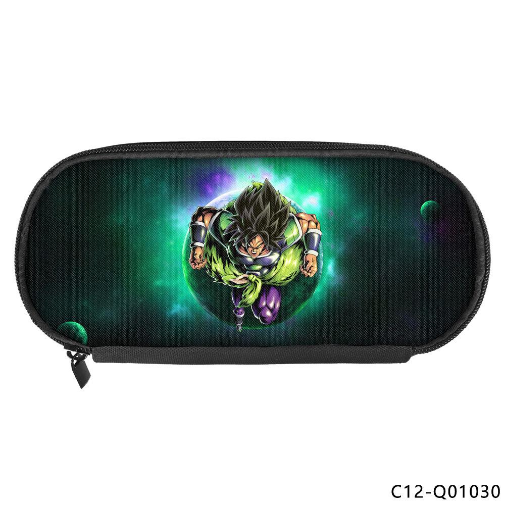 Dragon Ball Printed Polyester Pencil Case Student Stationery Box Portable Pencil Case Multifunctional Storage Bag