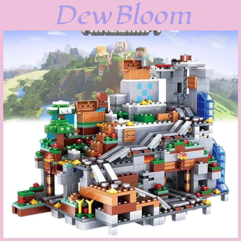 Mattoncini in Plastica ABS Modello Villaggio di Montagna Il Mio Mondo Puzzle per Bambini Assemblaggio Giocattolo per Ragazzo