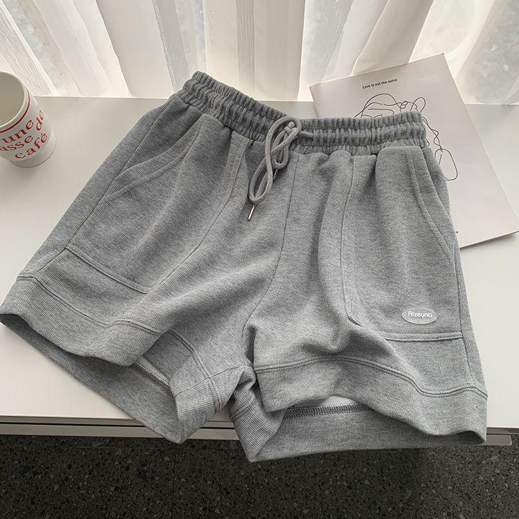 Pantaloni scurți sport de vară pentru femei, cu talie înaltă, croială A: Pantaloni largi casual cu picior lat, model nou 2025.