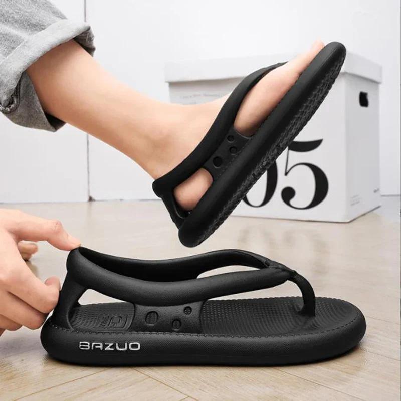 Fashion Flip Flops Mens Thong Sandals Summer 2025 New Female Shoes Thick Bottom EVA Non-slip Slide Slippers Outdoor Indoor Couples Shoes