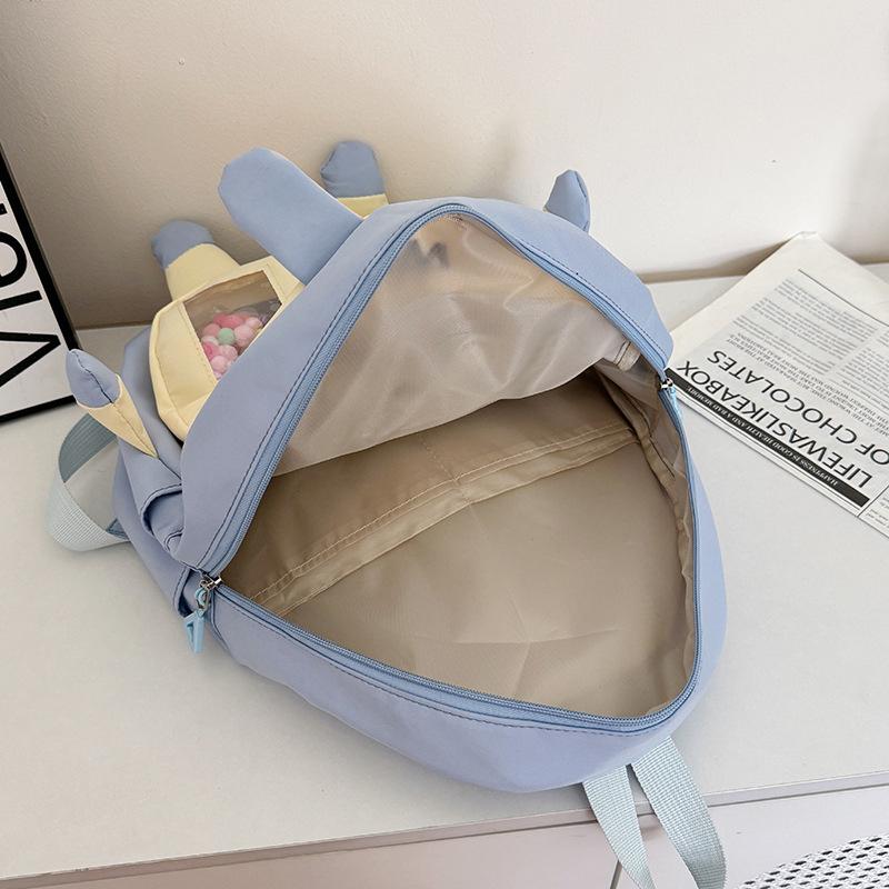 Nový studentský roztomilý batoh Kreslený LABUBU Velkokapacitní školní taška Batoh pro sladkou dívku Denní volno Kontrastní taška