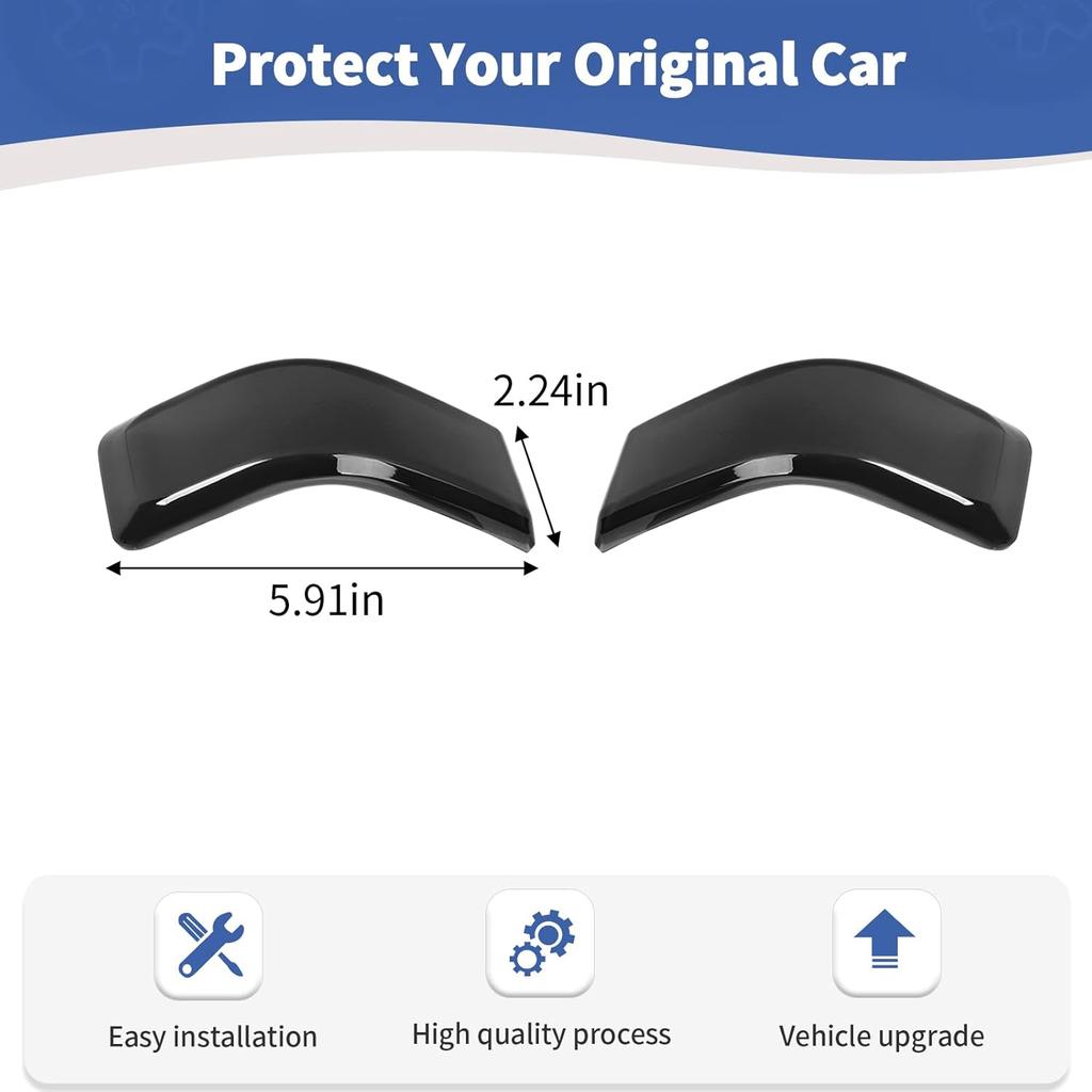 for F250 Outside Mirror Light Cover Trim Fit for Ford F250/F350/F450/F550 2017-2023 Smoked Black Exterior Accessories 2pcs
