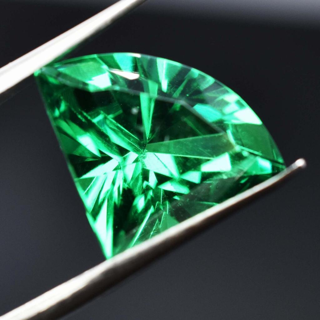 9.50 Ct NATURAL GREEN TSAVORITE Garnet FANUY CUT Loose GEMSTON