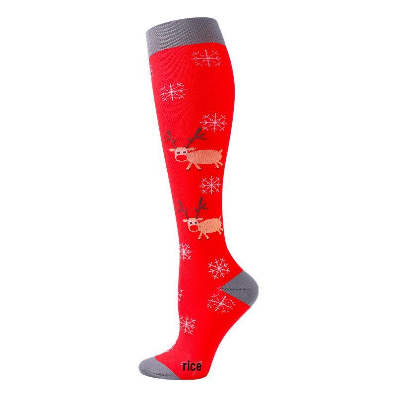 Unisex Knee-High Compression Socks for Christmas & Halloween
