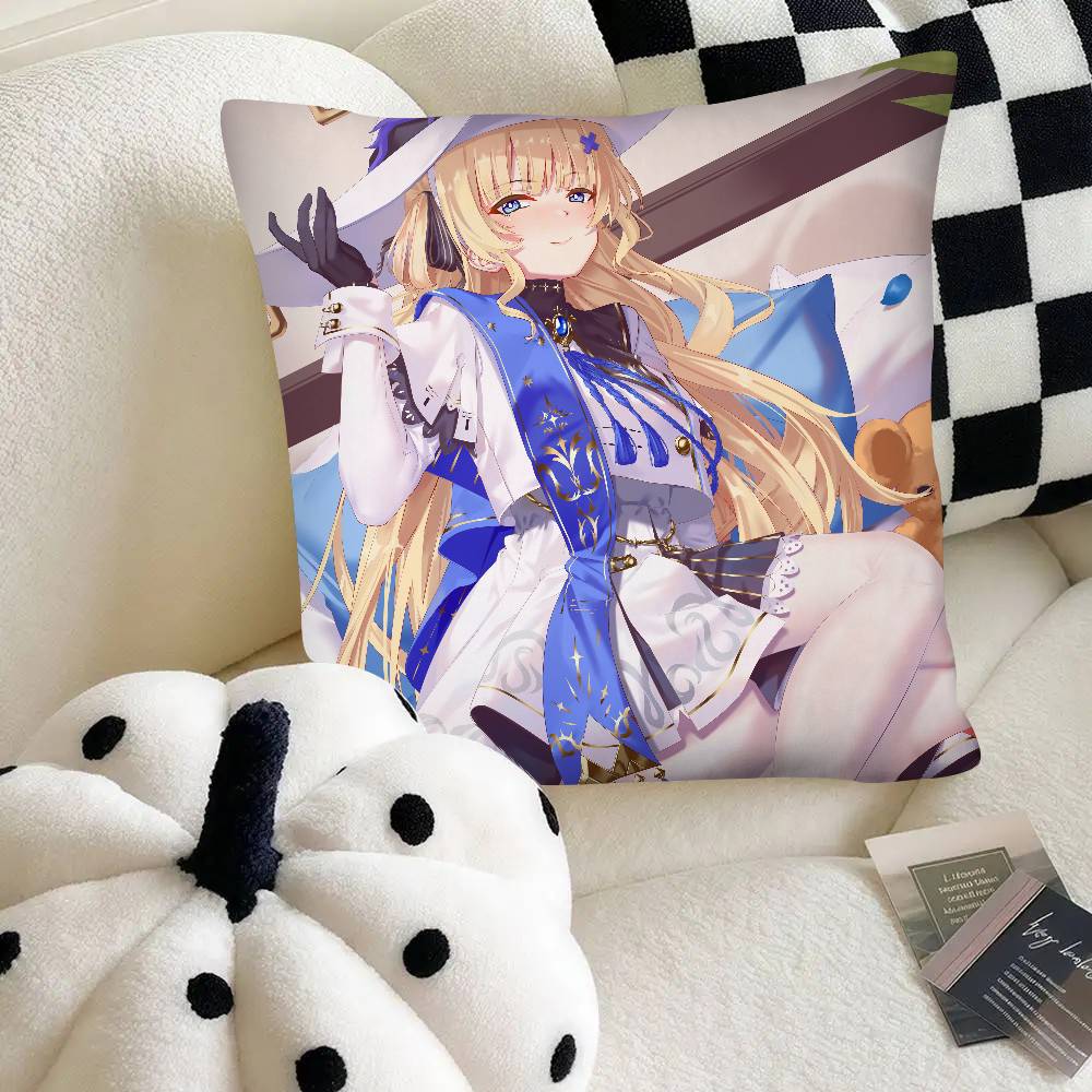 Cartethyia Anime Spiel W-Wuthering Waves Kissenbezug Mode Quadratischer Kissenbezug Schlafzimmer Sofa Zimmer Ins Dekoration Freizeit