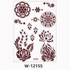 Tattoo Sticker North African Henna Brown Red Lace Tattoo Sticker Henna Tattoo