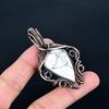 Howlite Pendant, 999 Copper Wire Wrapped Gemstone Jewelry, Handmade Pendant, For Thanksgiving