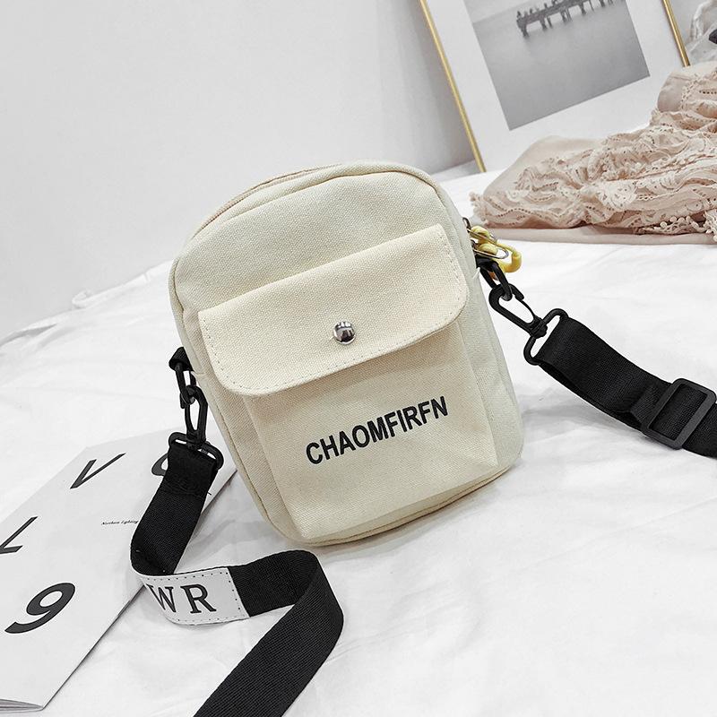 

Canvas bag bag autumn and winter new fashion versatile shoulder bag messenger bag белый