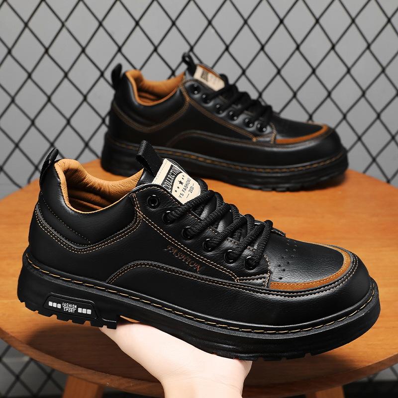 

Мужские, Повседневные кеды, На шнуровке, Многофункциональные, Низкие спортивные туфли, Верх из ПУ, Круглый носок, Для улицы, На каждый день, Уличный стиль 46 чёрный