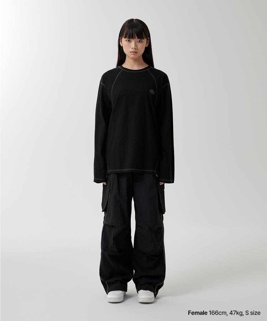 MAHAGRID Nylon Cargo Parachute Pant Black(Mg2Fsmpa20A)