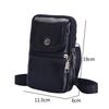 New Cowhide Leather Messenger Bag Multi-Pockets Small Mobile Phone Pouch Solid Color Chest Bag Male