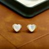 Elegant French Shell Heart Earrings - Lightweight, Stylish, Versatile Daily Wear for Women