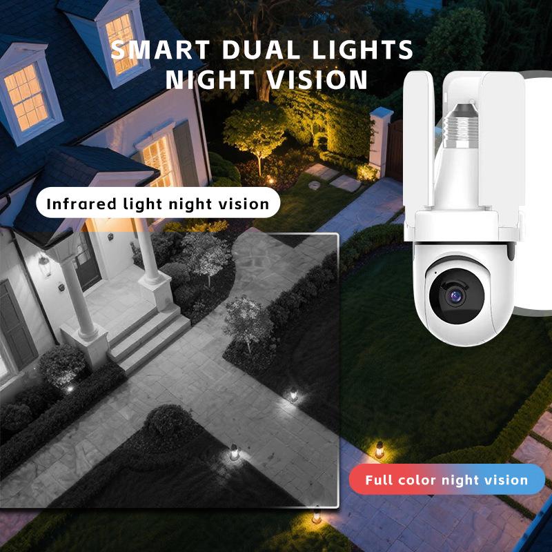 E27 3MP PTZ Panoramic Wireless Full-Color HD Surveillance Bulb Camera