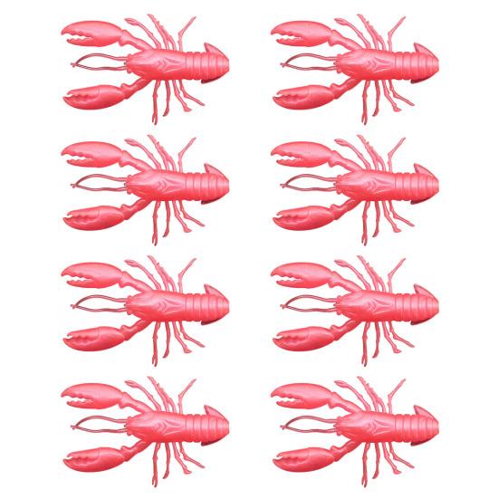 8Pcs Soft Baits Fishing Lures Realistic Looking Vivid Color Mini Size Portable Shrimp Fake Baits Artificial Lures