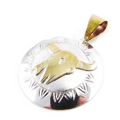 [C9325] - Two-tone 'Sapa' Silver Pendant
