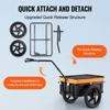 Bike Cargo Trailer, 88 Lbs Load Capacity, Heavy-Duty Bicycle Wagon Cart, Foldable Compact Storage with Universal Hitch, Waterproof Cover, 16" Wheels,