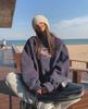 Women's Vintage Round Neck Long Sleeve Sweater Jacket – Plush Casual Autumn/Winter Top