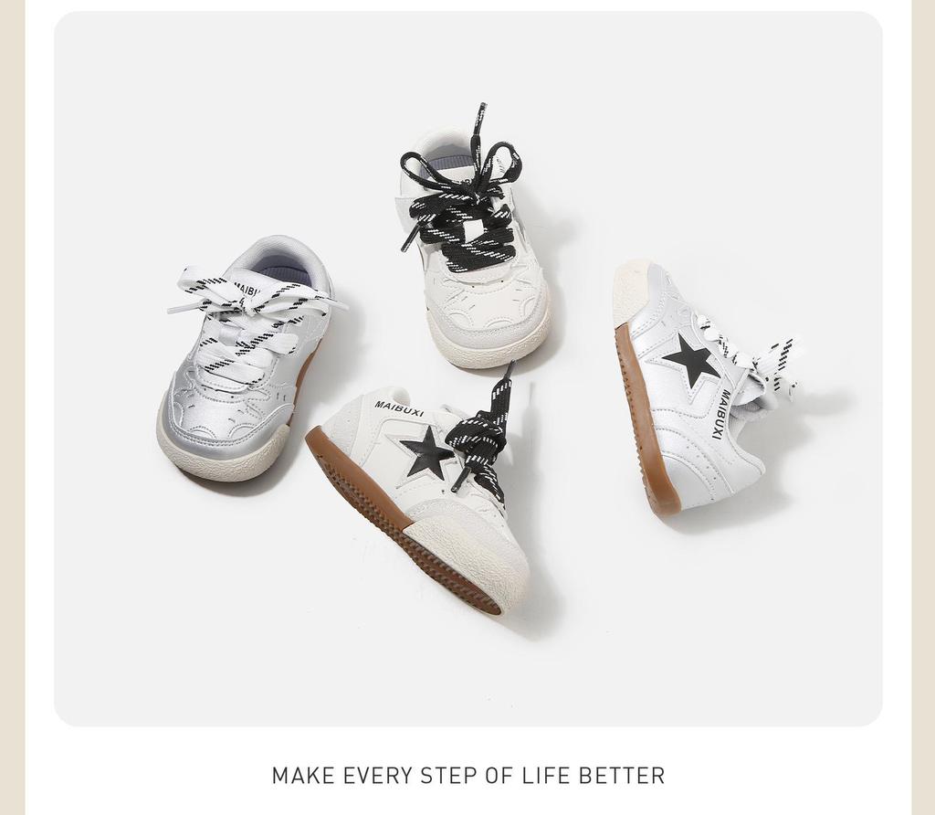 Spring 2026 Baby's First Walker Soft Sole Shoes - Non-Slip Casual Skate Shoes for Boys & Girls