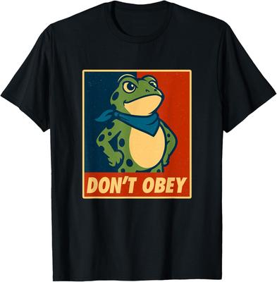 Don't Obey Frog Retro Protest Poster Design Resist Unisex T-Shirt 2