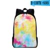 Classic Popular Funny Tie Dye Notebook Backpacks Pupil School Bags 3D Print Oxford Waterproof Boys/Girls Laptop Backpacks