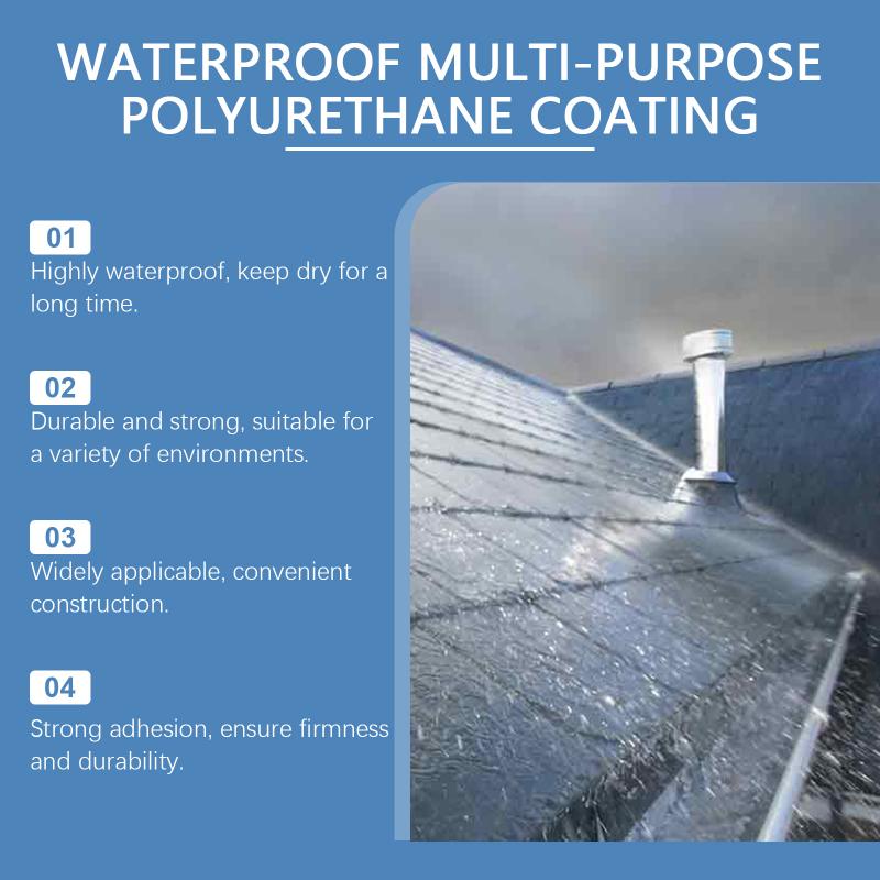 Waterproof Multi-Purpose Polyurethane Coating Roof Leak Repair Exterior Wall Leak Sealing Asphalt Coating Eco-Friendly Material
